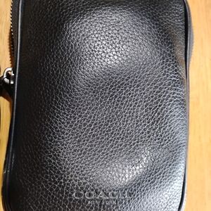 Coach Black Pebbled Leather Camera Bag